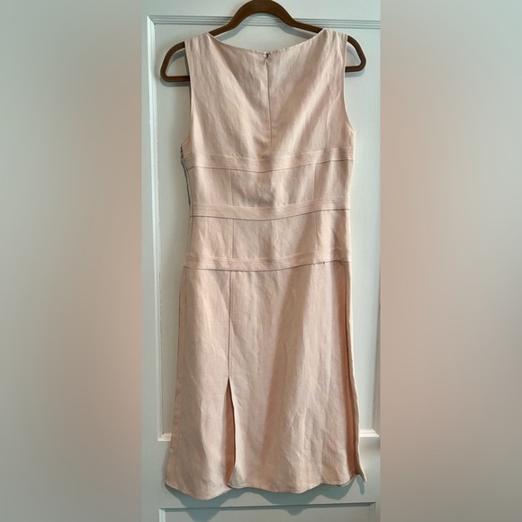 Valentino Light Pink Linen A-Line Sleeveless Dress Size 8 - Picture 6 of 15
